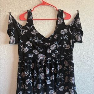 Torrid Black Floral Print Top